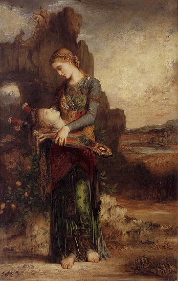 Gustave Moreau Thracian Girl Carrying the Head of Orpheus on His Lyre